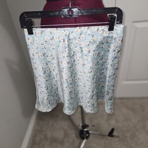 No Boundaries Cream Midi Skater Skirt Pleated Resort